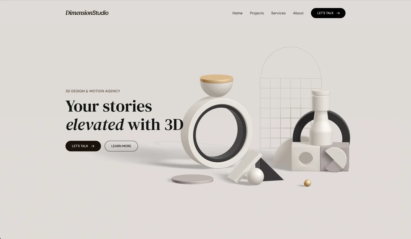 DimensionStudio 3D website